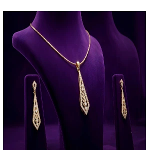 Chain pendant earring set